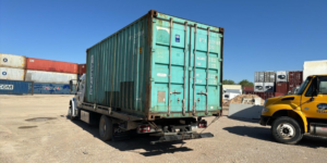 Shipping Container Delivery Truck easily accessible