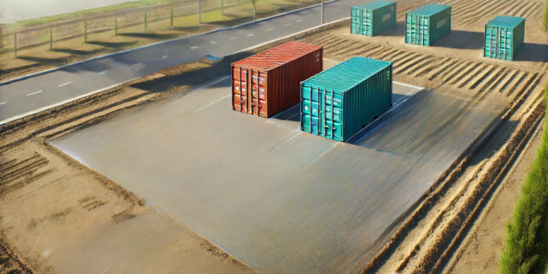 Shipping Container Delivery Site